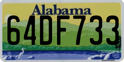 AL license plate 64DF733