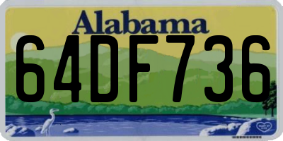 AL license plate 64DF736