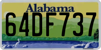 AL license plate 64DF737