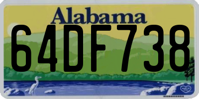 AL license plate 64DF738