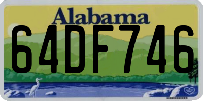 AL license plate 64DF746