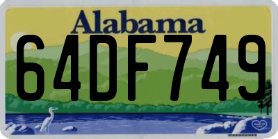 AL license plate 64DF749
