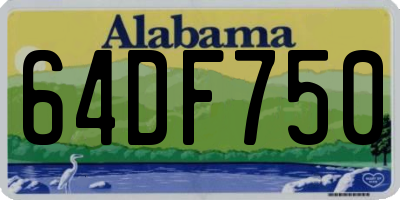 AL license plate 64DF750