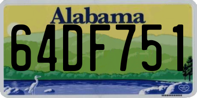 AL license plate 64DF751
