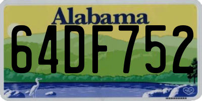 AL license plate 64DF752