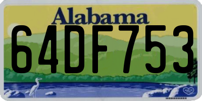 AL license plate 64DF753