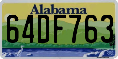 AL license plate 64DF763