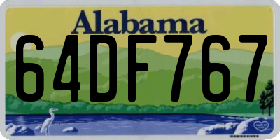 AL license plate 64DF767