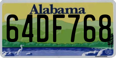 AL license plate 64DF768