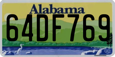 AL license plate 64DF769
