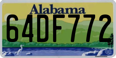 AL license plate 64DF772