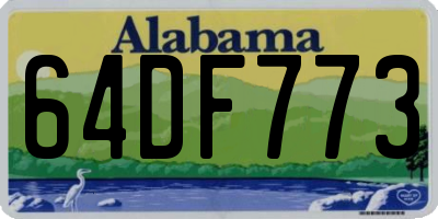 AL license plate 64DF773