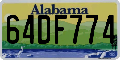 AL license plate 64DF774
