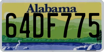 AL license plate 64DF775