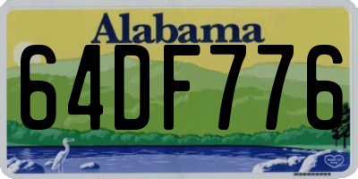 AL license plate 64DF776