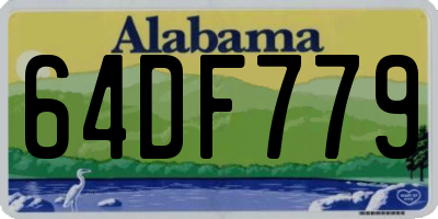 AL license plate 64DF779