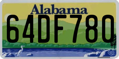 AL license plate 64DF780