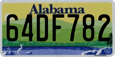 AL license plate 64DF782
