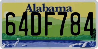 AL license plate 64DF784