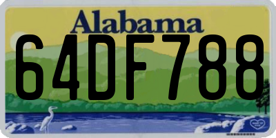 AL license plate 64DF788