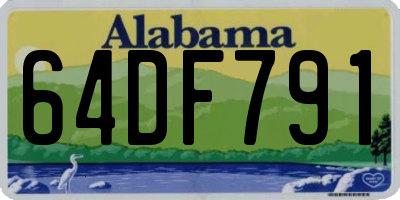AL license plate 64DF791
