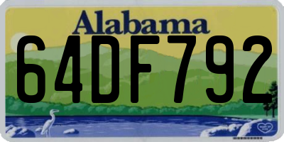 AL license plate 64DF792