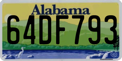 AL license plate 64DF793