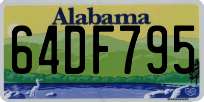 AL license plate 64DF795