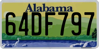 AL license plate 64DF797