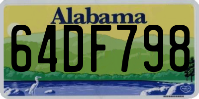 AL license plate 64DF798