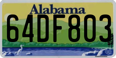 AL license plate 64DF803