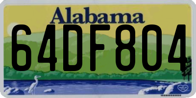 AL license plate 64DF804