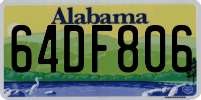 AL license plate 64DF806