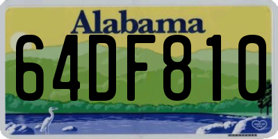 AL license plate 64DF810