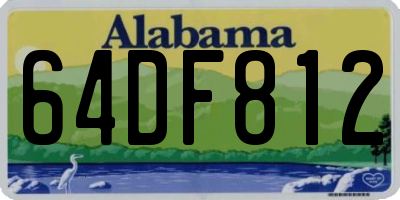 AL license plate 64DF812