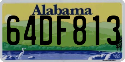 AL license plate 64DF813