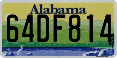 AL license plate 64DF814