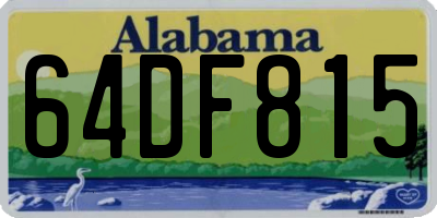 AL license plate 64DF815