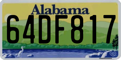 AL license plate 64DF817