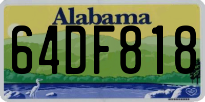 AL license plate 64DF818