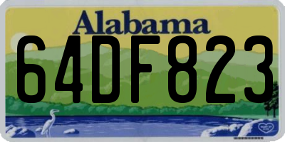 AL license plate 64DF823