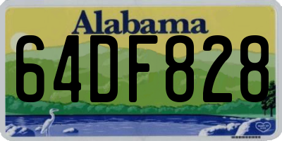 AL license plate 64DF828