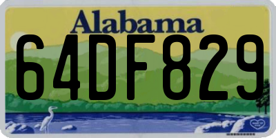 AL license plate 64DF829
