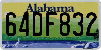 AL license plate 64DF832