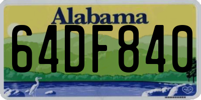 AL license plate 64DF840