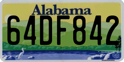 AL license plate 64DF842