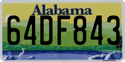 AL license plate 64DF843