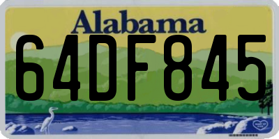 AL license plate 64DF845