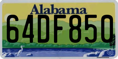 AL license plate 64DF850
