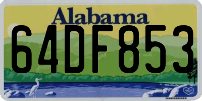AL license plate 64DF853